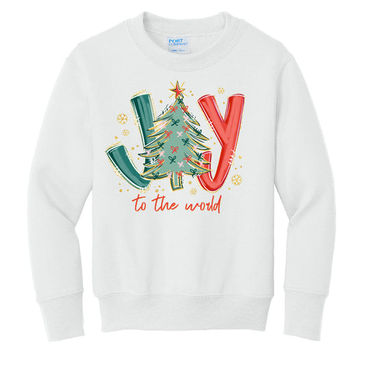 Joy To The World Youth Crewneck